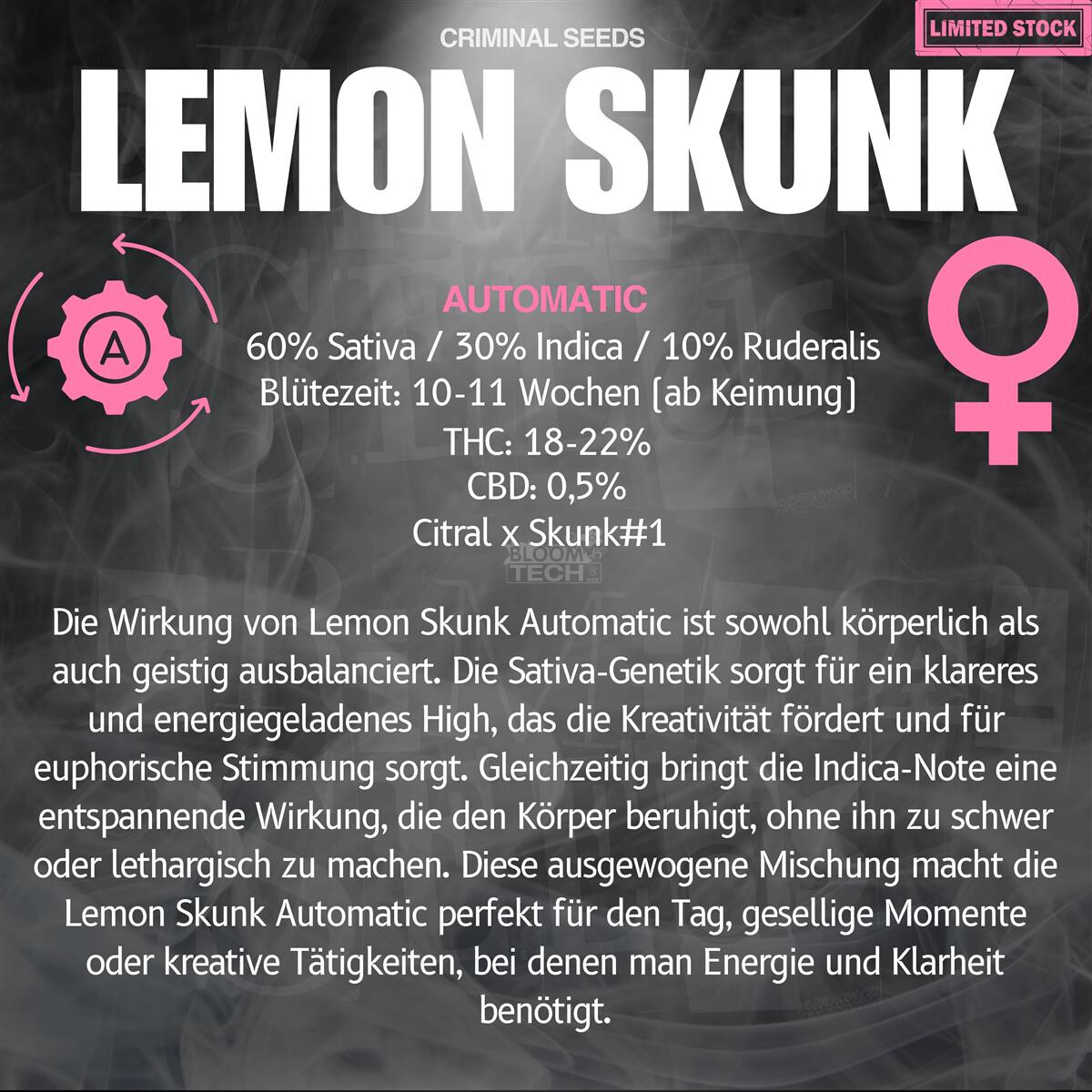 Lemon Skunk Auto - Criminal Seeds feminisiert 3er Pack