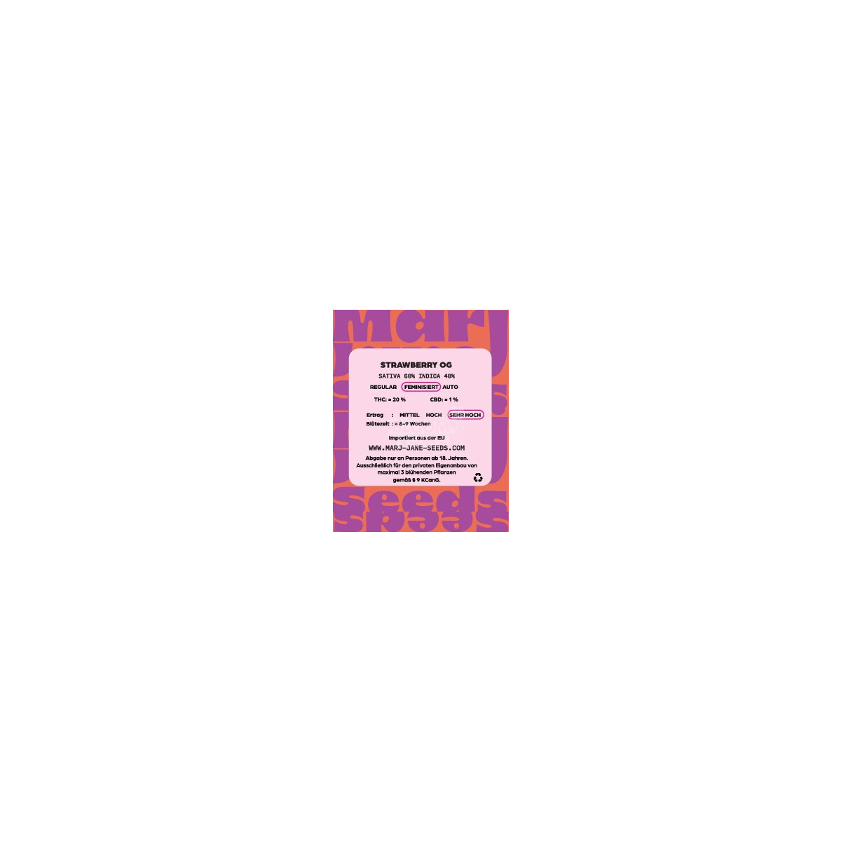 Strawberry OG - Marj Jane feminisiert 3er Pack